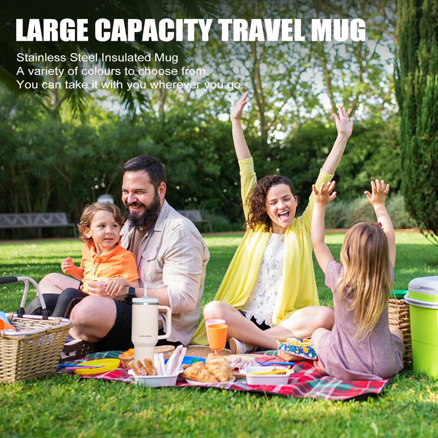 Description Picture 6 of item40oz Stainless Steel Thermal Mug Large Capacity Insulated Coffee Cup Office Home Water Bottle Travel Car Tumbler New Year Gifts