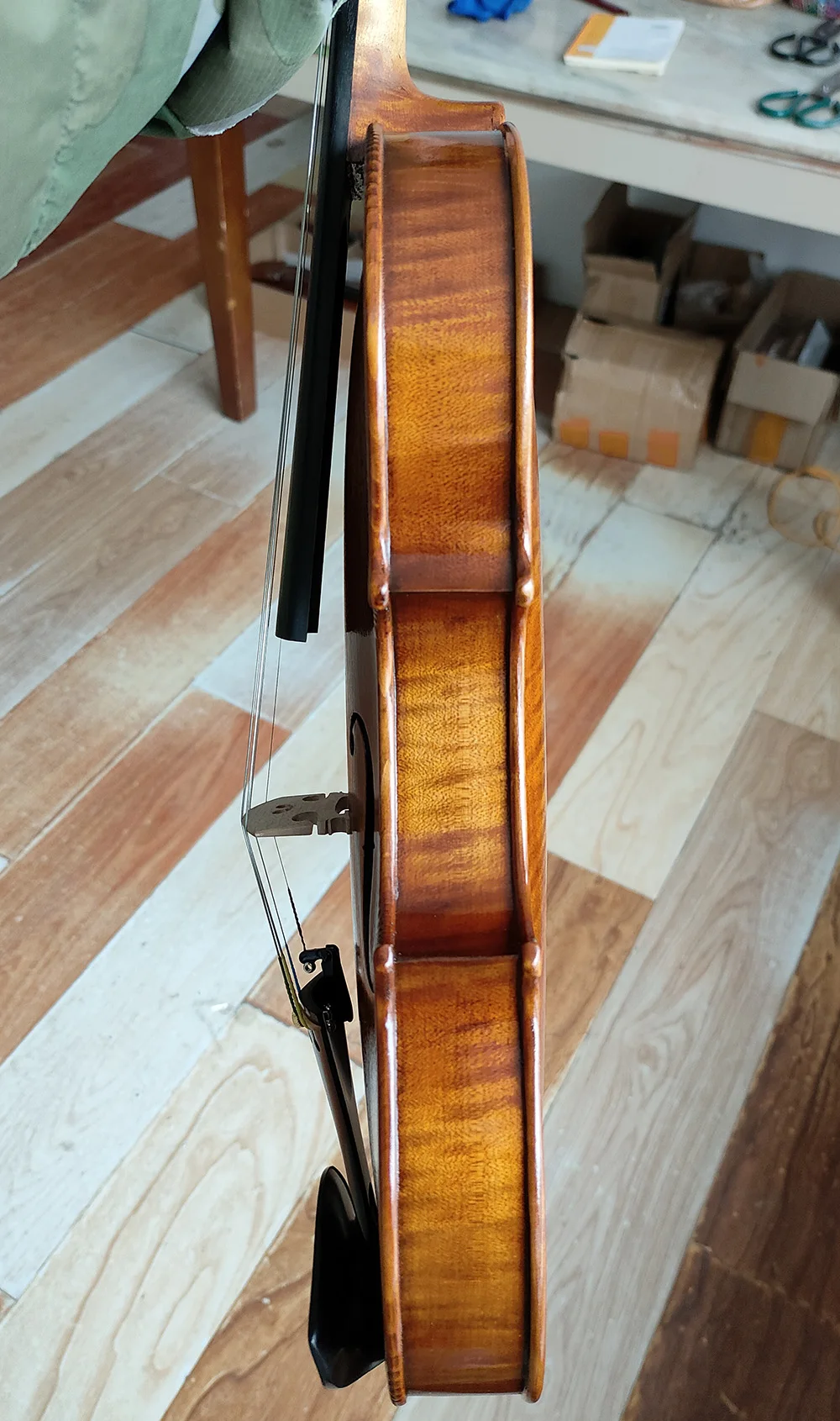 Left Hand Stradivarius Violin 4/4 Size Hand Made Oil Varnish European Spruce Professional Violines