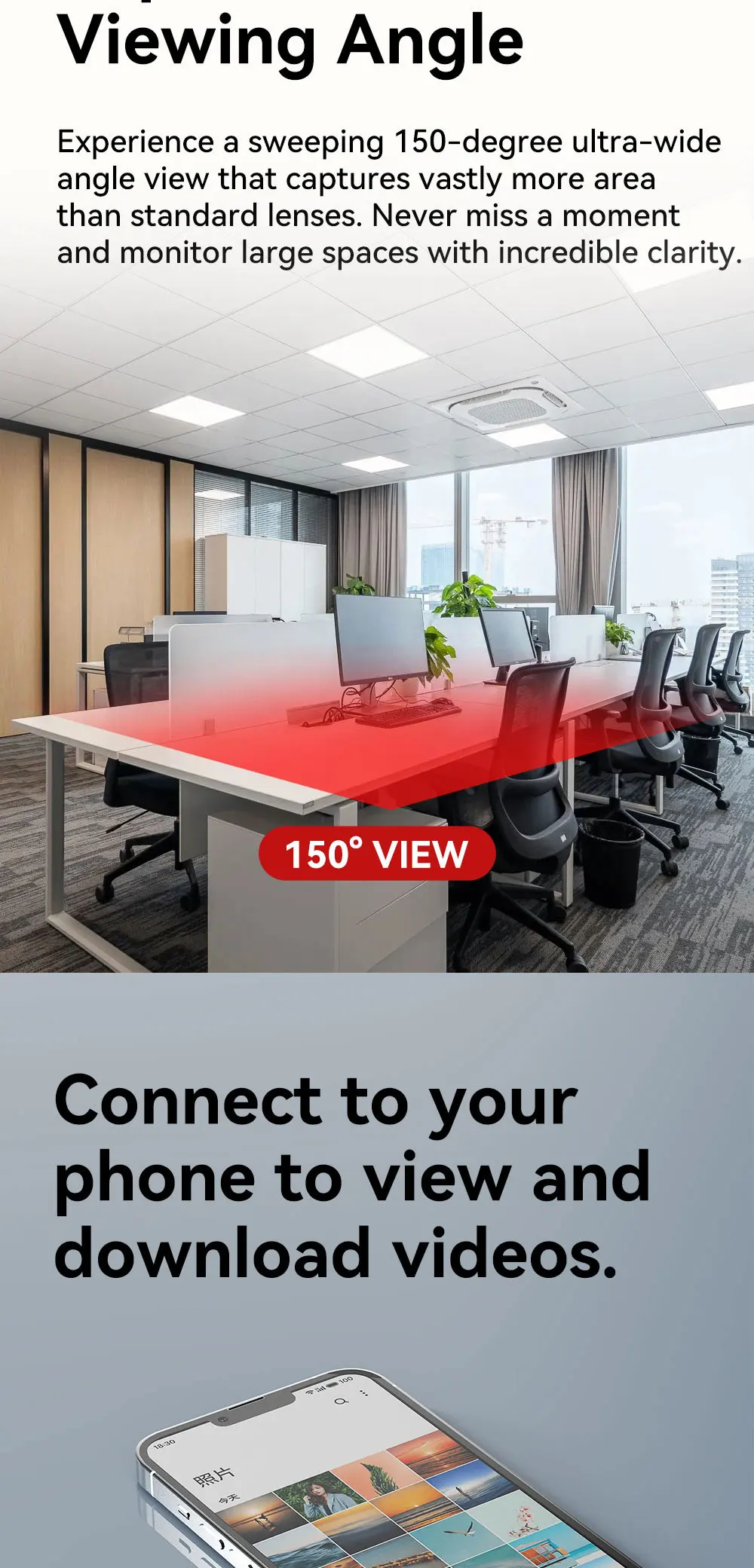 زاوية جانبية للكاميرا الدقيقة تظهر منفذ الشحن.