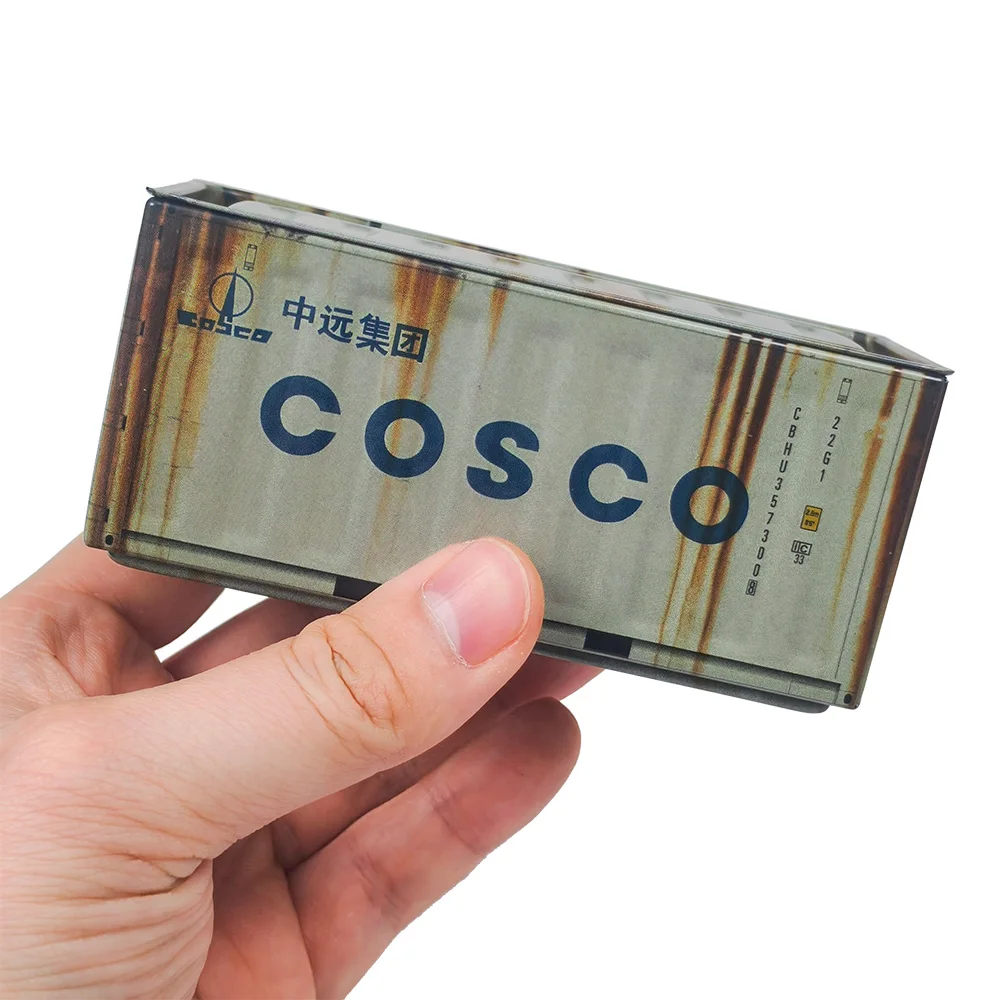 시뮬레이션 배송 컨테이너 미니 레트로 산업 스타일 컨테이너 모델 장난감 보관함 액세서리 창의적인 선물 1개