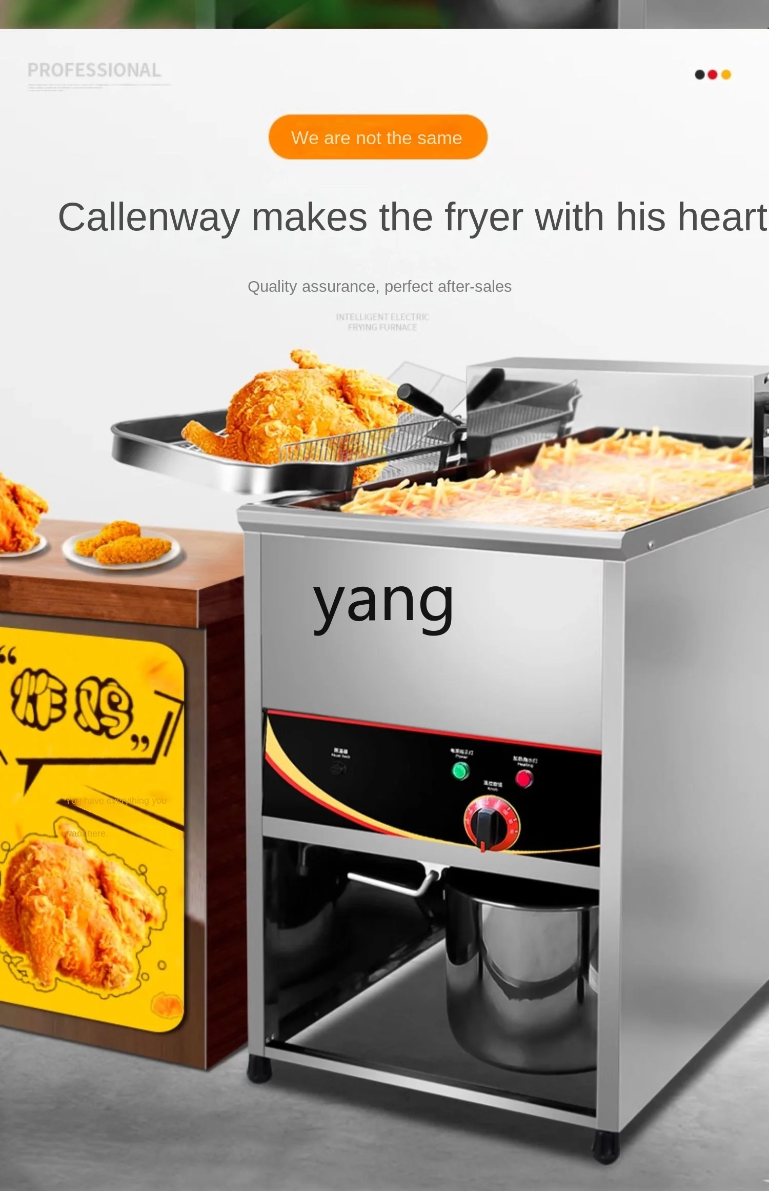 CX Vertical Fryer Deep Frying Pan Commercial Large Capacity Single/Double Cylinder Deep Frying Pan Chicken Chop Fried Chicken