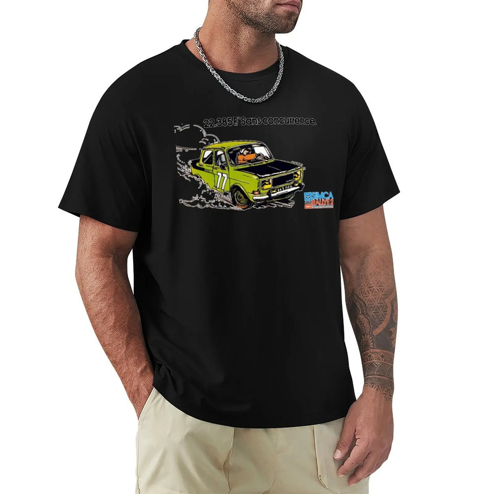 Simca Rallye 2 T-Shirt Sport Fans Ragazzi Animal Print Customs Clothes For Men