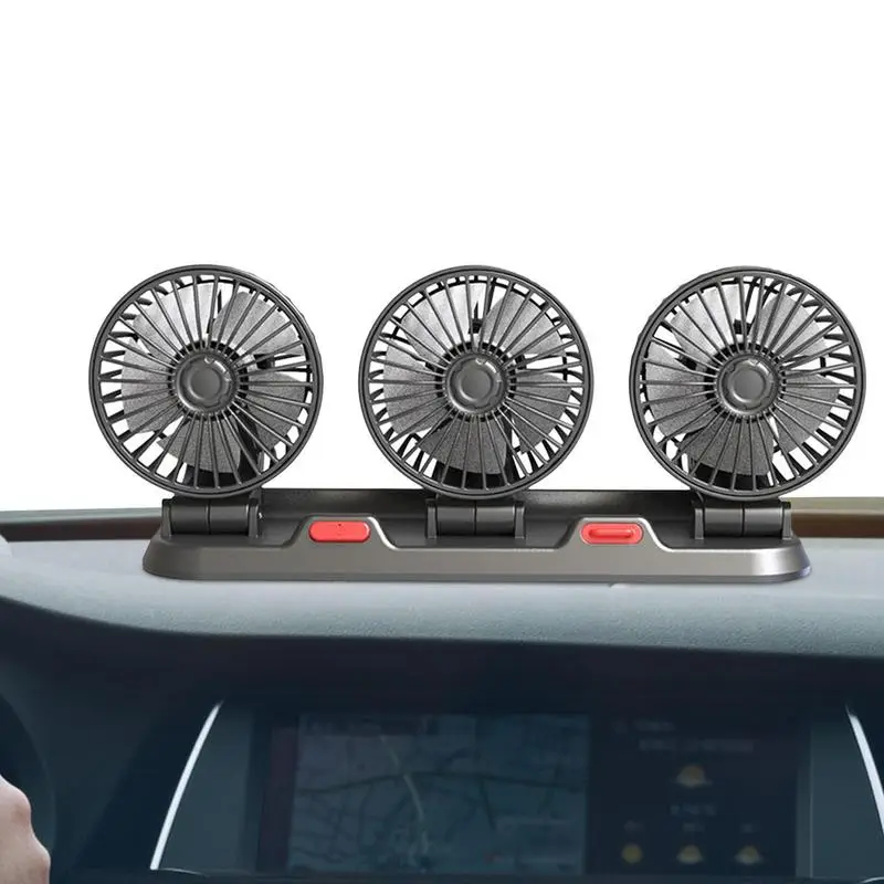 

USB Car Fan 360 Degree Rotatable USB Auto Cooling Fans With Adjustable Two Gears Low Noise Vehicle Air Circulation Fan With 3