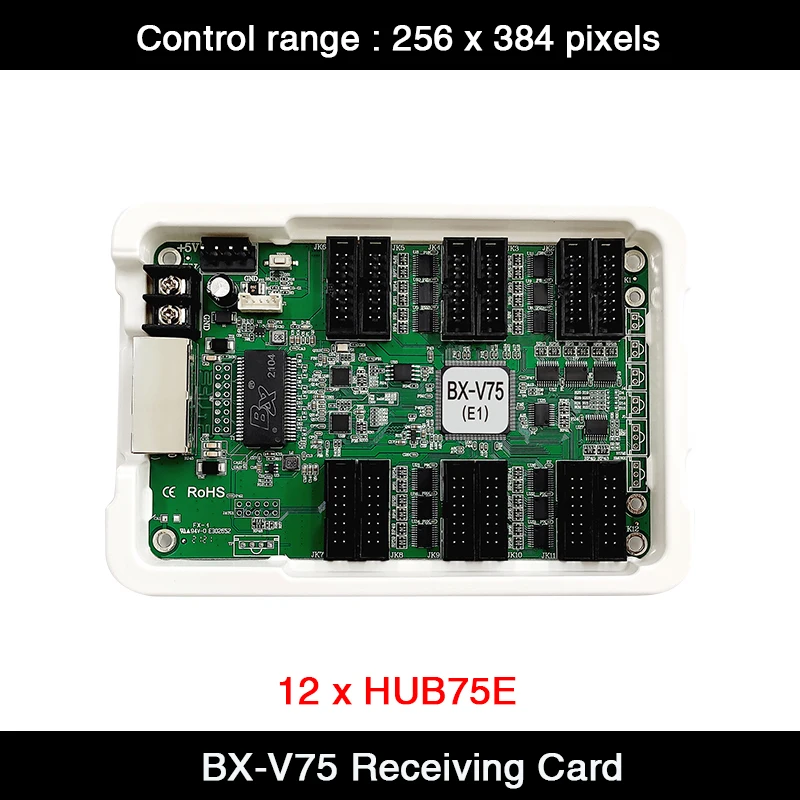 

Onbon BX-V75 Receiving Card RGB Full Color LED Display with 12*HUB75 Port Full Color Synchronous LED Display Screen Card