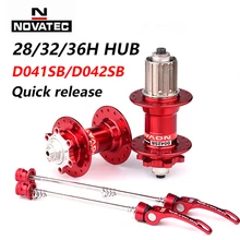 Novatec D041SB D042SB Hubs Sealed Bearing MTB Mountain Bike Hubs Quick Release 32/28/36Holes Holes Red Black 8/9/10/11 Speed