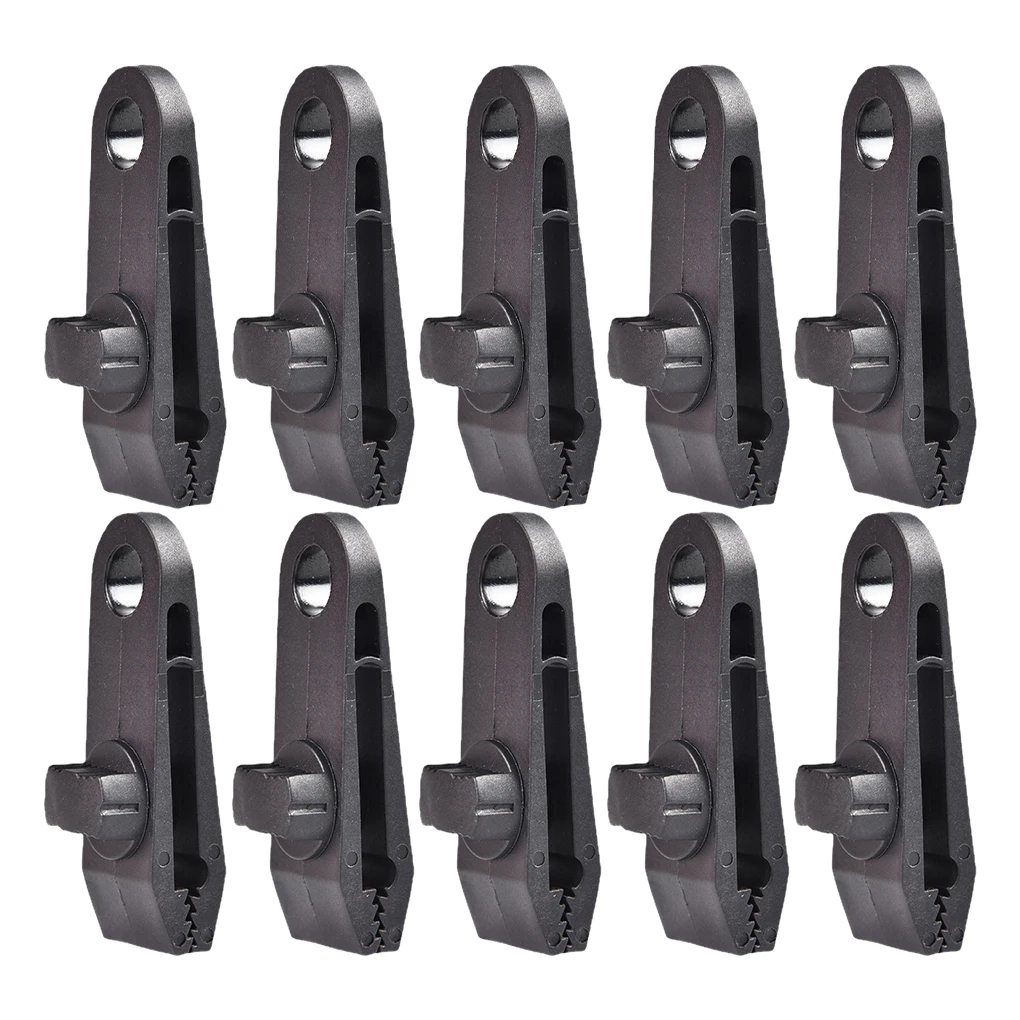 

10piece Sturdy Tent Clip Set Stable Performance And Long-lasting Durability Wide Application black