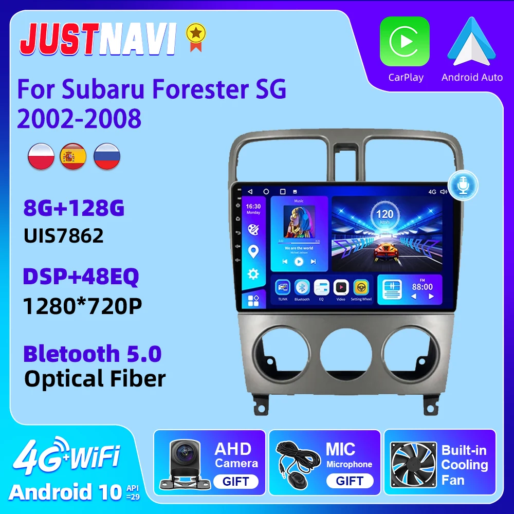 

EKIY Car Radio For Subaru Forester SG 2002-2008 Android 10 Multimedia Video DVD Player Navigation 4G WIFI BT 2 Din Autoradio