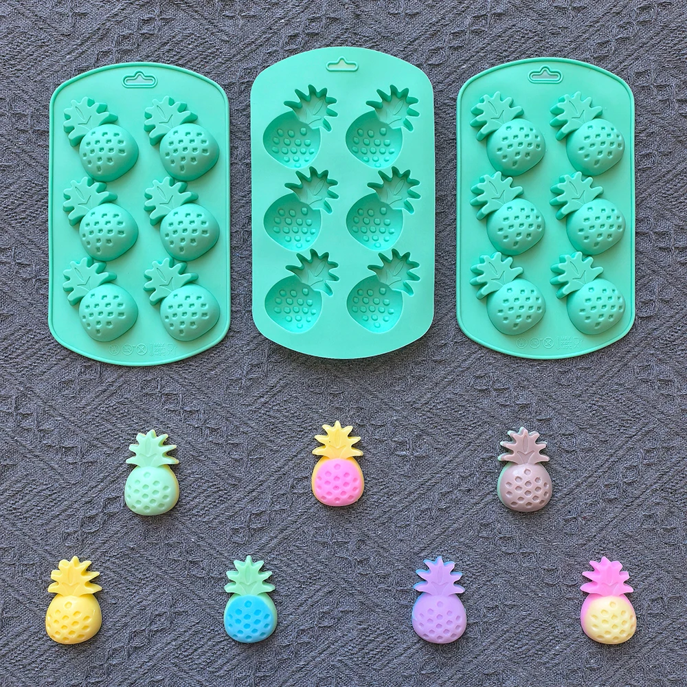 1Pc 6-Hole Pineapple-Shaped Silicone Mold – DIY Cookie, Chocolate, Candy, Fondant, Cake... - SKU PSSM1543 - UGI Packaging