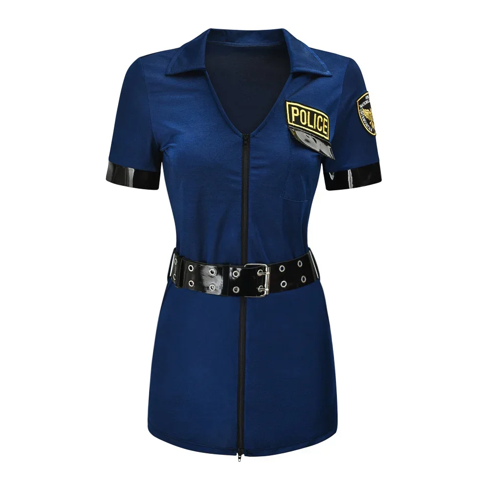 S-XXL Halloween Sexy Female Cop Police Officer Uniform Policewomen Costume Adult Women Police Cosplay Fancy Dress