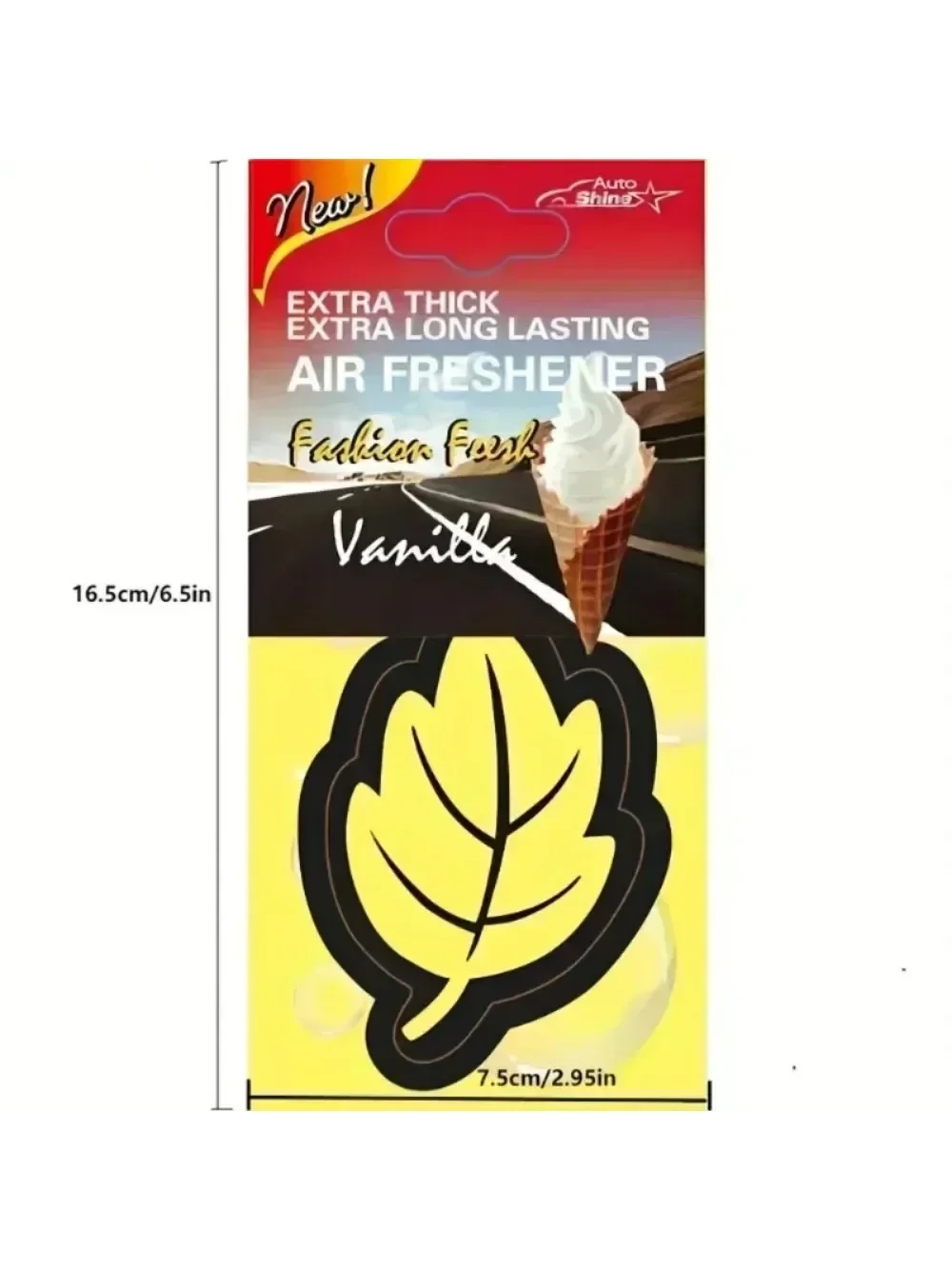 Car air freshener Natural Scented Tea Paper Auto Hanging Vanilla Perfume Fragrance Leaf Shape 6-60pcs