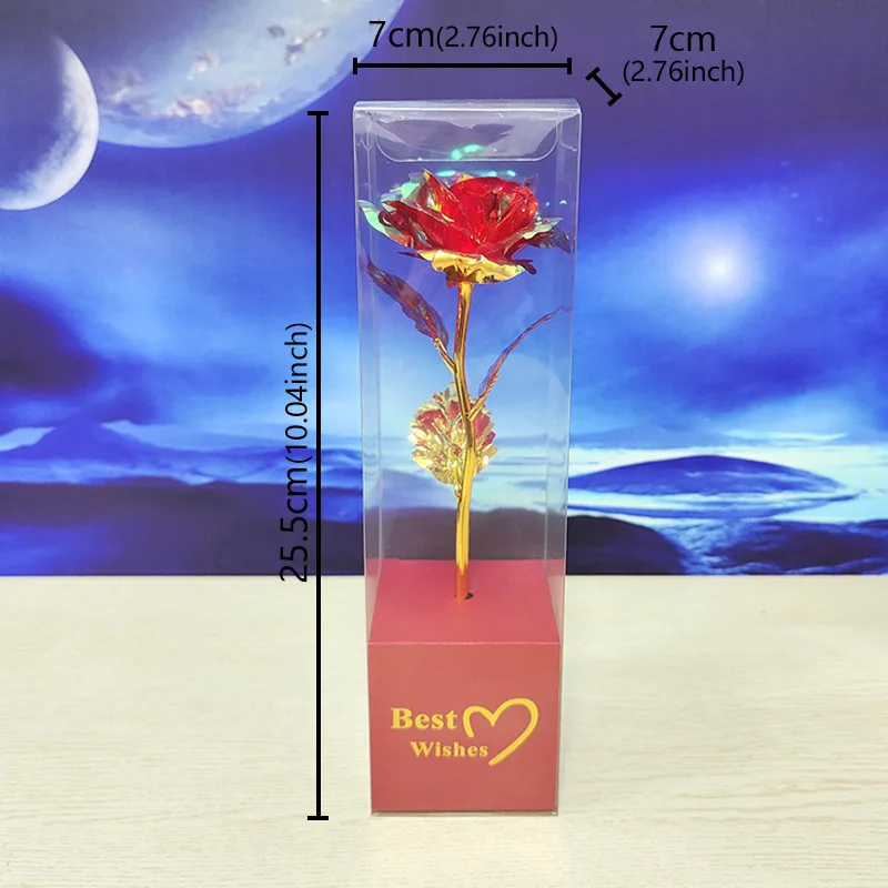 Eternal 24K Gold-Dipped Galaxy Rose - Forever Love Wedding Decor Gift
