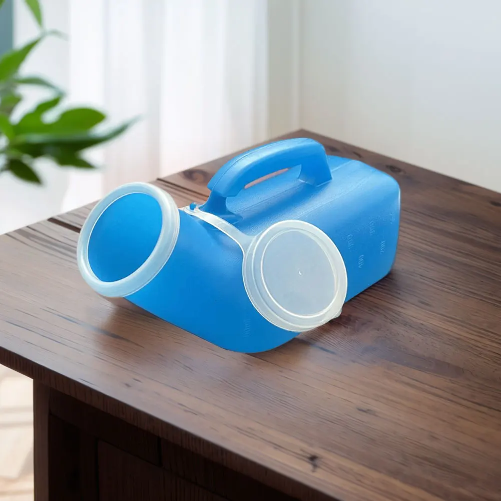 1200ml Pee Container Spill Proof Portable Urinal Plastic Urine Bottle with Lid for Car Elderly and Incontinence