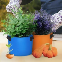 1/2/3/5/7/10/12/15/17/20 Gallon Garden Grow Bags Flower Vegetable Aeration Planting Pot Container Planter Pouch With Handles 5