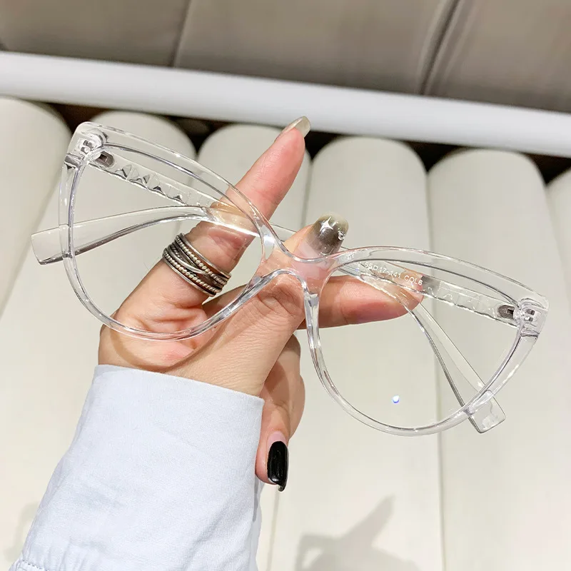 New fashion retro cat eye anti-blue glasses frame European and American personality trend women's glasses anti blue light glasses eyewear frames women glasses fashion eyeglasses