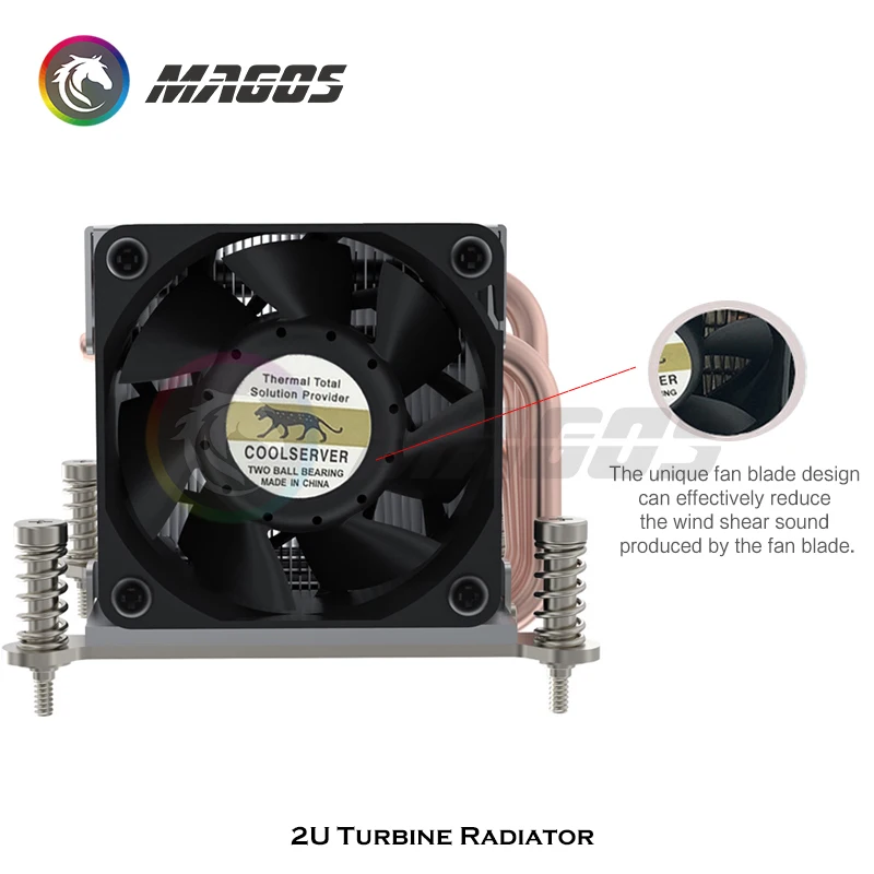 Servidor Cpu Cooler Copper Heatpipe Cpu Radiador Dissipador de Calor Ventilador de Refrigeração Pwm Suporte Intel Lga 1151 2011amd Am4 2u - Imagem 4