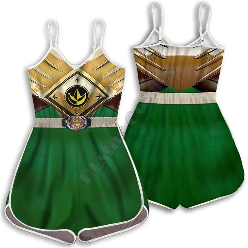 3D All Over Printed Mighty Morphin Rompers Summer women's Playsuits Bohemia Style Clothes