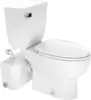 SaniPLUSMacerating Upflush Toilet Kit with Elongated Bowl Extension white toilet bowl  squating   squat toilet 1