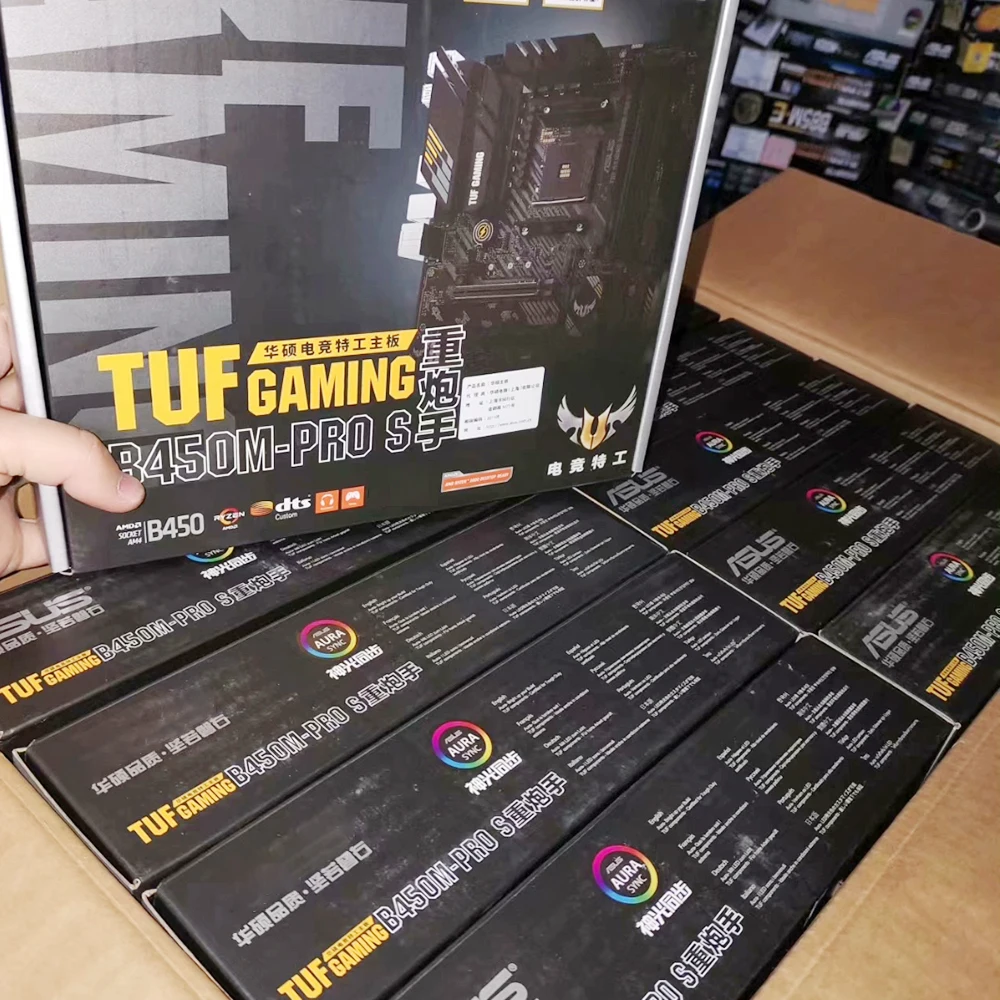 Scheda Madre Desktop Tuf Gaming B450M-Pro S Per Asus Am4 Supprt R7 3700 5800X