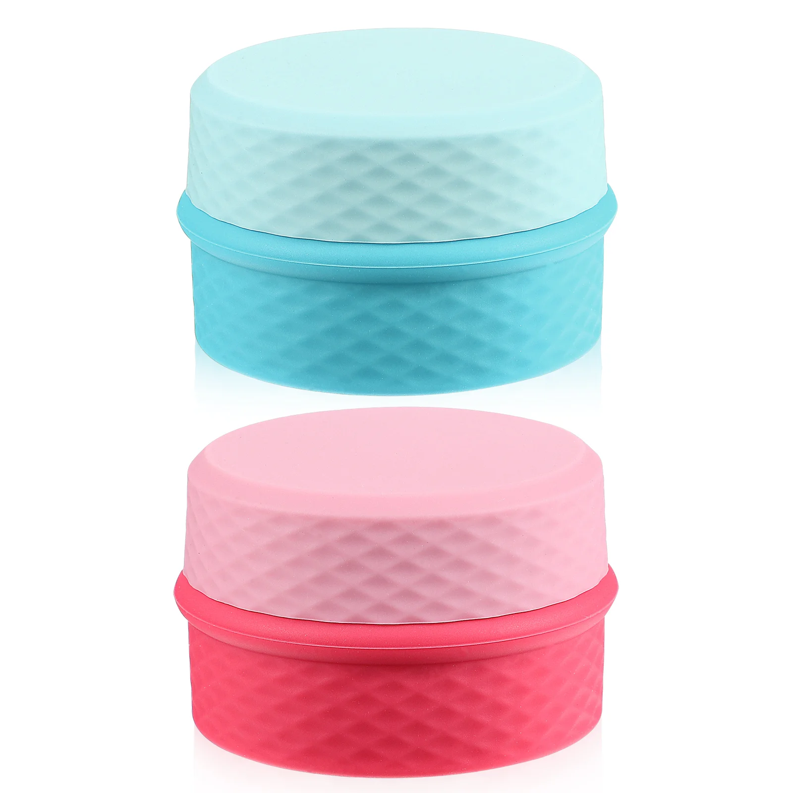 2 Pcs Silicone Container Travel Containers For Lotions for Lotions Cream Size Toiletries Jars Silica Gel Empty Bottles food grade soft silica gel 2 3 conjoined ice cream mould