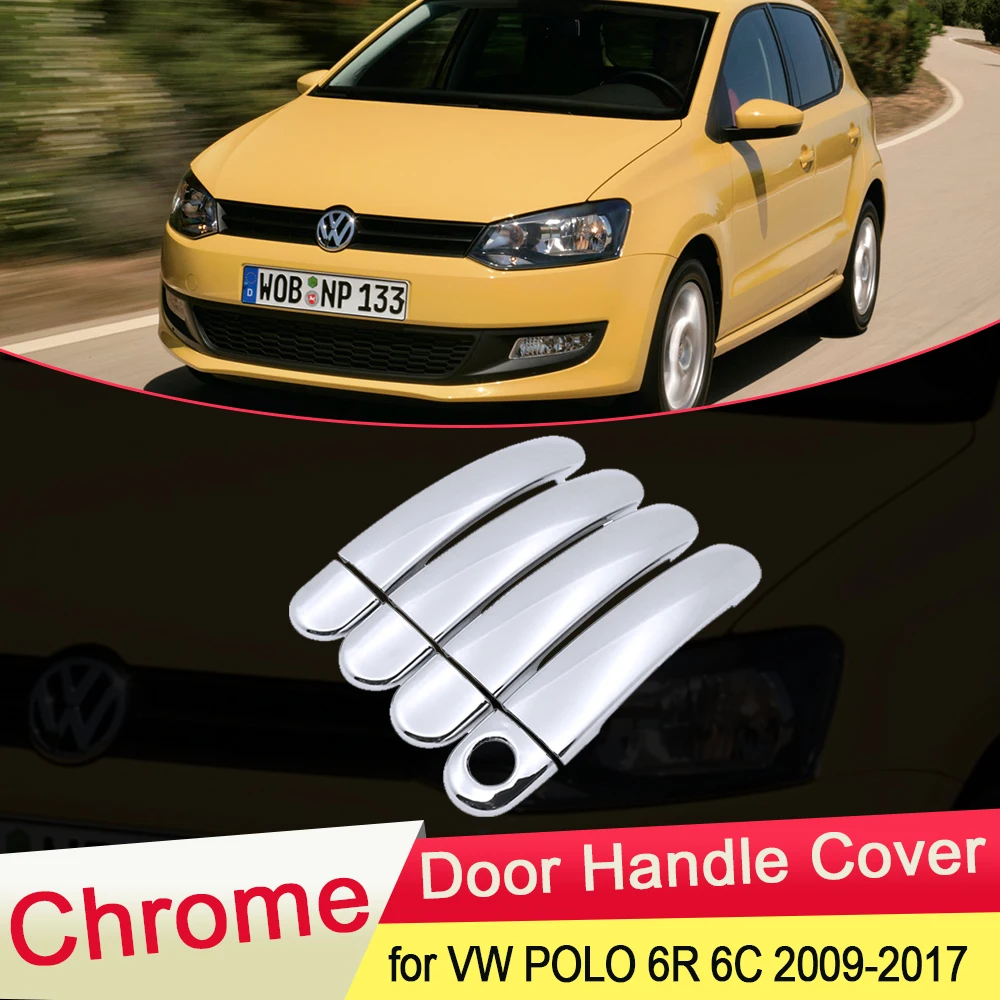 Für VW POLO MK4 2002-2008 9n 9n3 Chrom Griff Abdeckung Trim Set