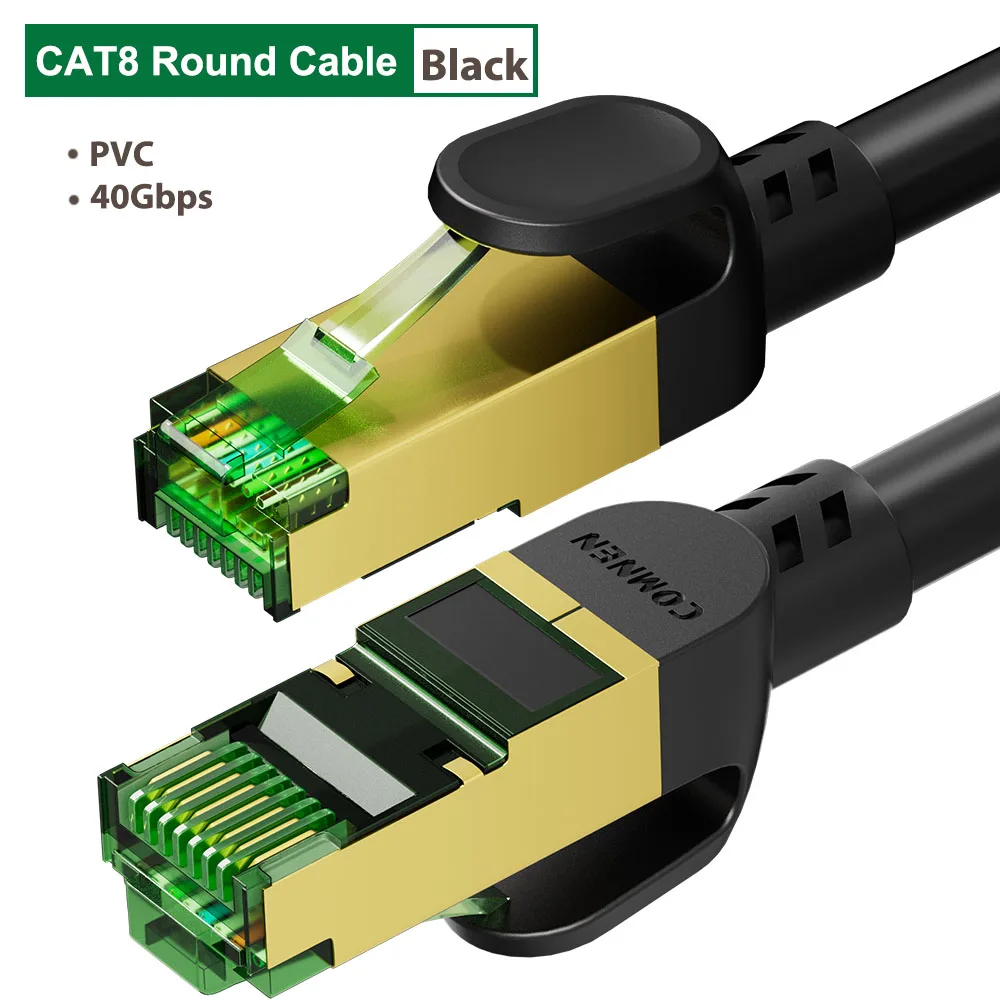 CAT8 Round Black