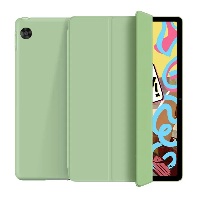 Premium PU Leather Folding Case for 10-Inch Tablets, Silicone Protective Cover