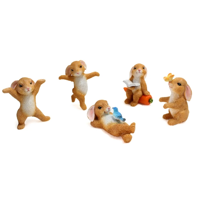 

Easter Rabbit Figurine Micro Landscape Miniature Fairy Garden Ornaments Decor