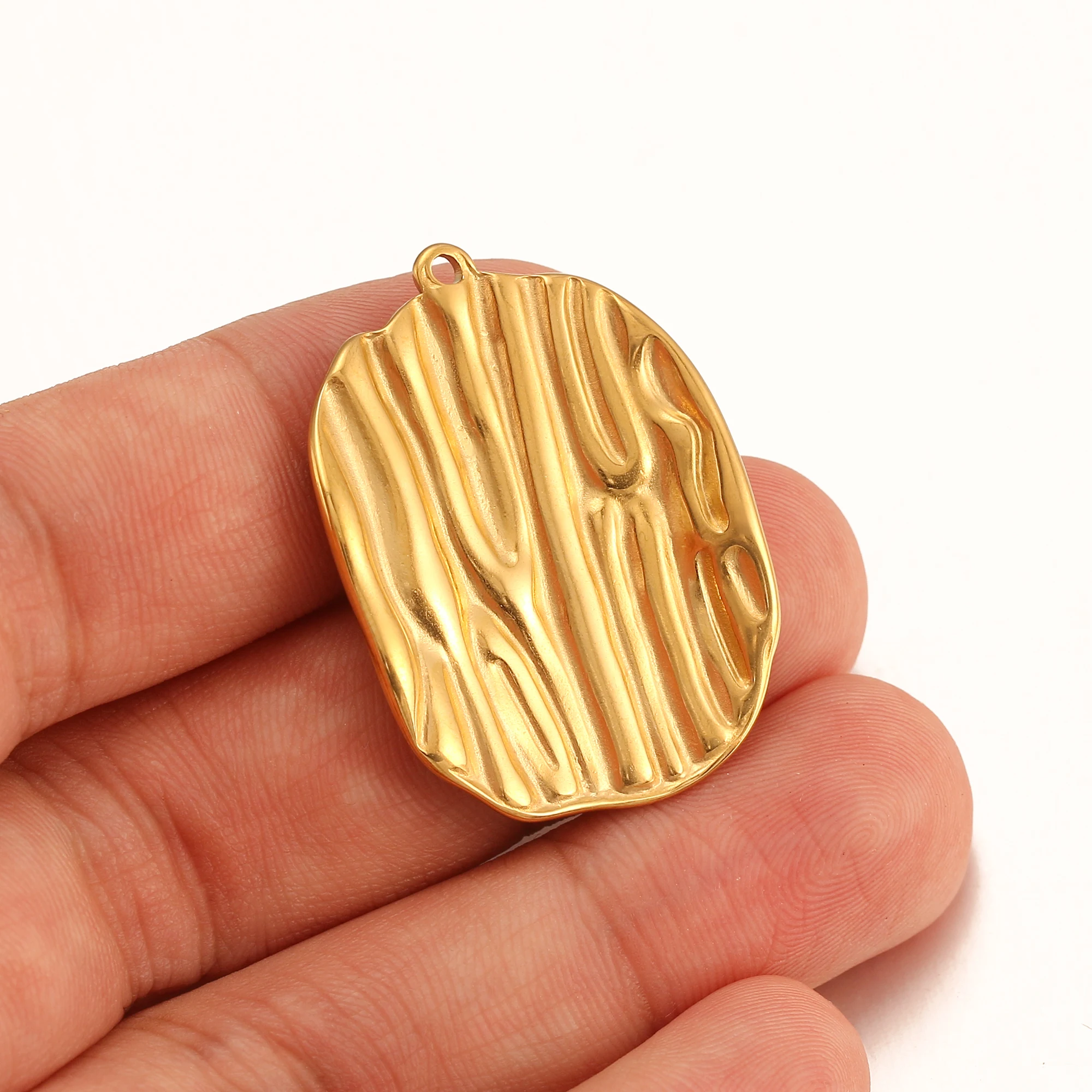 3 Stück Edelstahl Mode Retro Bohemian Sun Conch Charms DIY Schmuck Ohrringe Halskette große Anhänger Gold Farbe machen – Detail 7