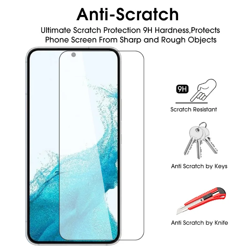 For Samsung Galaxy S23 5G Screen Protector Fingerprint Unlock Protective Film Anti-scratch Tempered Glass for Galaxy S23 S23Plus