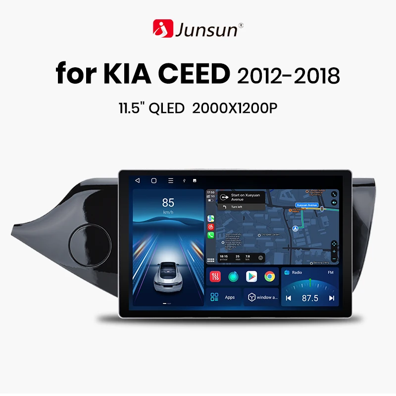 

Junsun X7 PRO 11.5“ 2K QLED AI Voice Wireless CarPlay Android Auto Car Radio for KIA CEED 2012-2018 Multimedia autoradio 4G