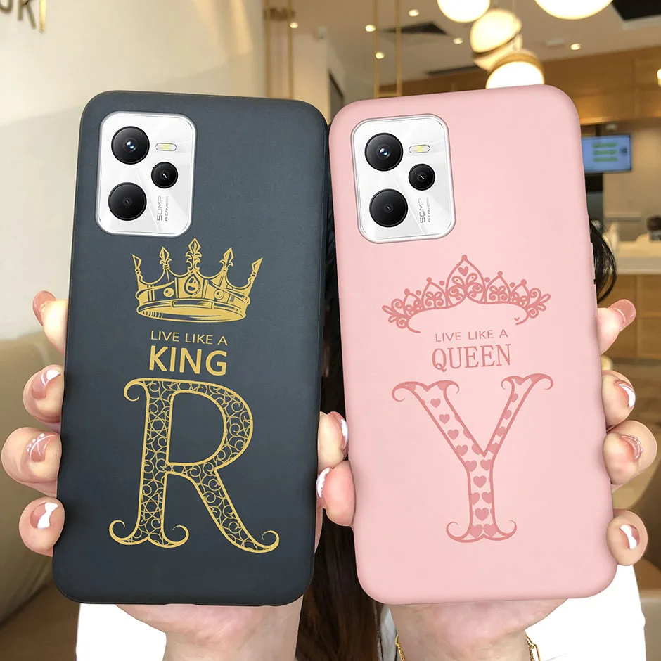 Funda Para Oppo Realme C35 4G, Carcasa De Silicona Suave Con Letras Crown De Lujo Para Realme C 35 4G, Ultrafina, A La Moda