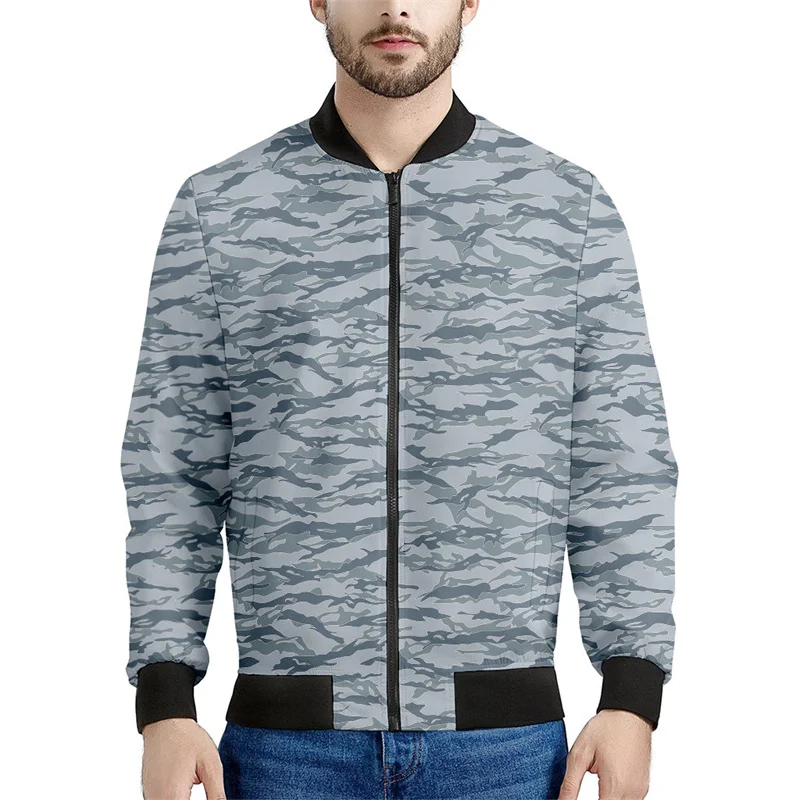 thumbnail image 1 of Chaqueta con estampado 3D de camuflaje de mosaico para hombre, sudadera deportiva con gráfico de camuflaje, camisetas para niños, abrigos de bombardero con cremallera de calle de manga larga, 1 of 5