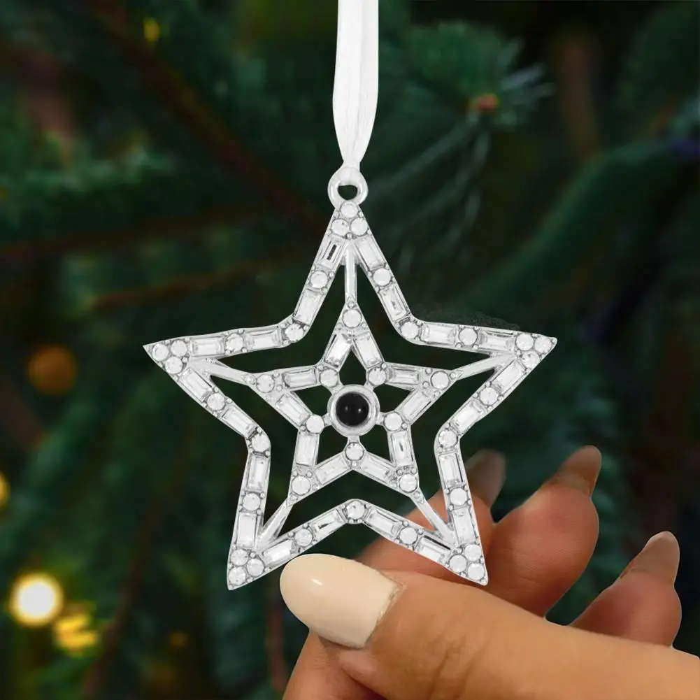 Projection Christmas Ornament With Picture Inside Pendant Christmas Tree Hanging Decoration for Family Friends