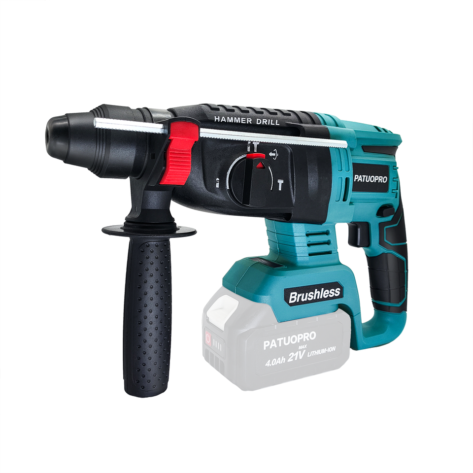 Brushless Cordless Rotary Hammer Drill 18V SDS Plus Hammer Drill 4 Modes Selector fit Makita 18v Battery (No Battery)