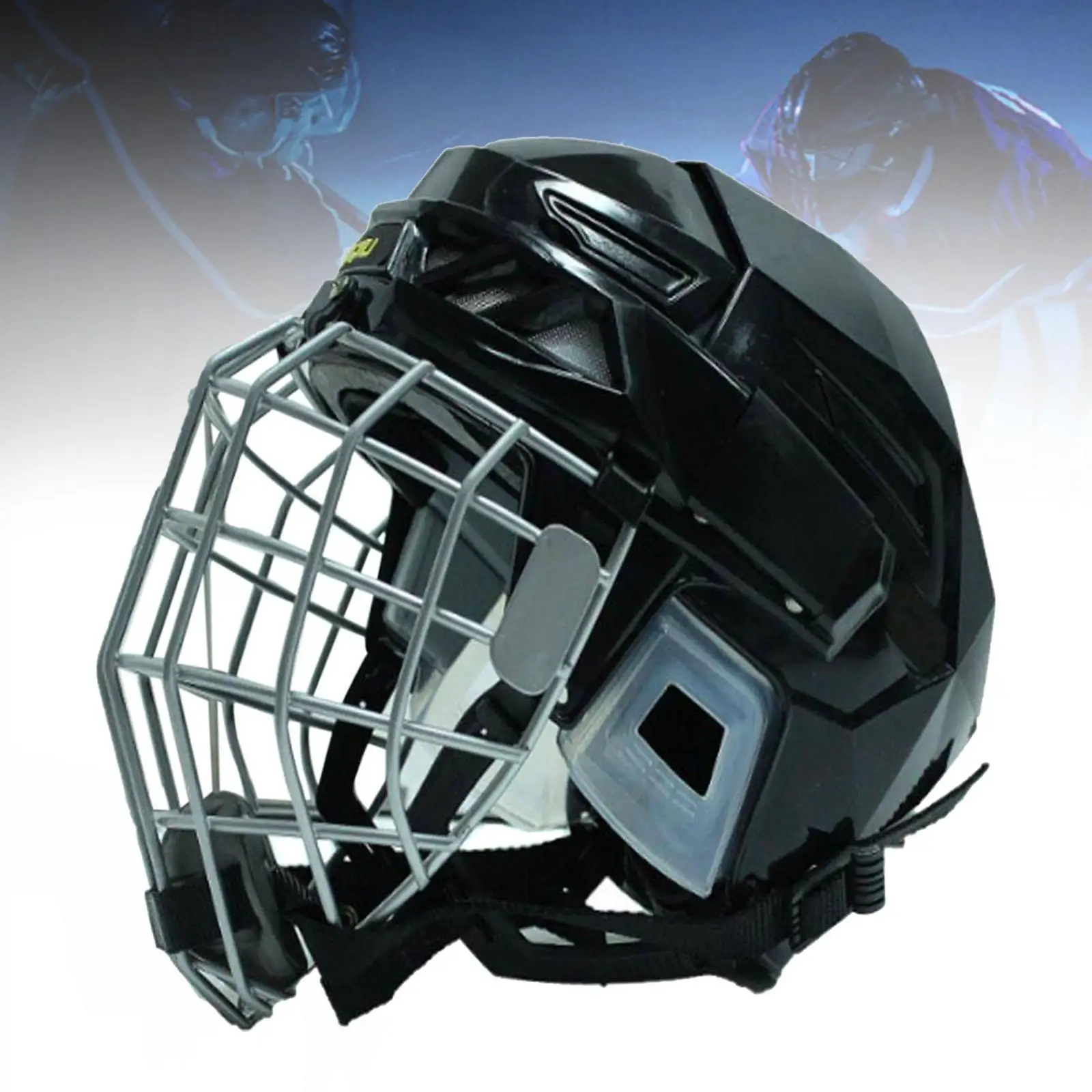 Hockey Helmet Ice Skate Helmet Ice Hockey Helmet Black Adjustable Hockey Gear Roller Skating Helmet for Dryland Hockey Match Hockey Helmet Ice Skate Helmet Ice Hockey Helmet Black Adjustable Hockey Gear Roller Skating Helmet for Dryland Hockey Match
