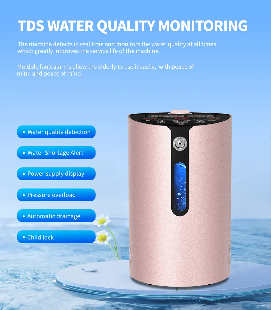 SUYZEKO 300ml Wasserstoff-Inhalationsgerät Wasserstoff-Wassergenerator 99,9% Hochreine H2-Molekül-Inhalationstherapie für die Heimpflege – Detail 8