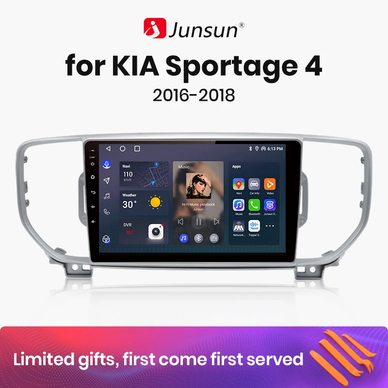 

Junsun V1 AI Voice Wireless CarPlay Android Auto Radio for KIA Sportage 4 QL 2016 - 2018 4G Car Multimedia GPS 2din autoradio