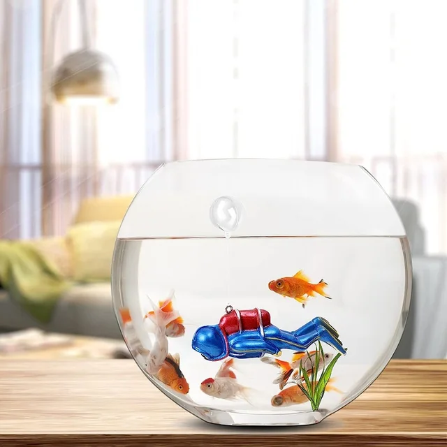 Floating Fish Tank Decorations, Cute Little Diver Aquarium