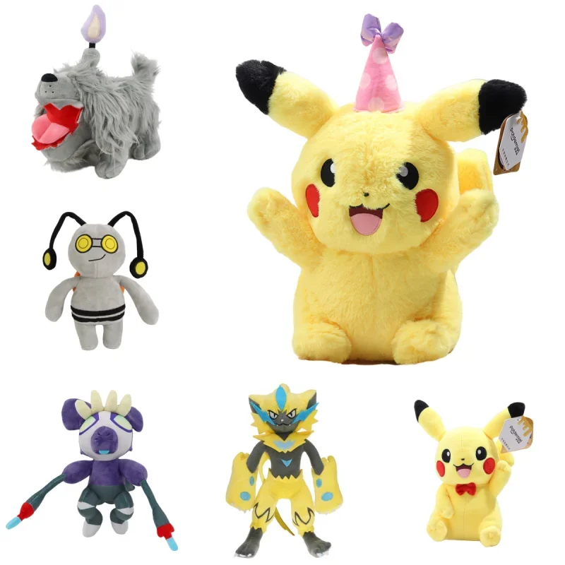 

Pokemon Pikachu Plush Toy Zeraora Greavard Gimmighoul Anime Peripherals Doll Plush Ornaments Home Decoration Holiday Gift Toys
