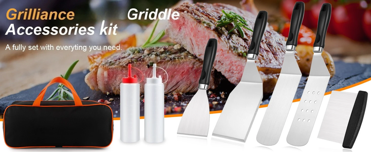 Description Picture 3 of itemGriddle Accessories Kit,Flat Top Grill Accessories Set,Scraper for Outdoor Barbecue barbecue accessories