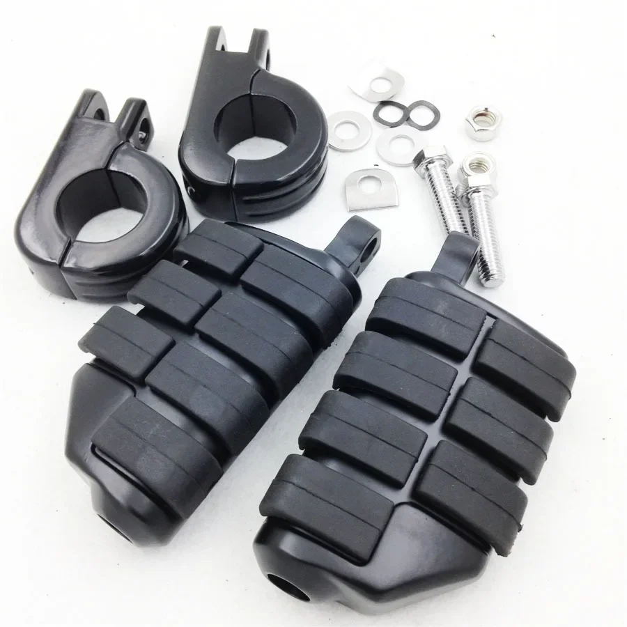 Accessori Moto 1 1/4 "Kuryakyn Dually Highway P-Morsetti Pedane Grandi Per Harley Honda Magna Triumph 3 2300Cc Nero