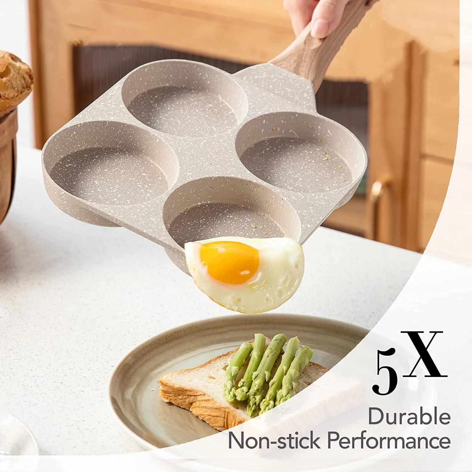 Thickened Omelet Egg Frying Pan with Lid Nonstick 4 Cups Pancake Fried Egg  Pan for Breakfast Skillet Egg Cooker Pan Mold - AliExpress