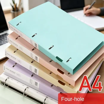 NUOVA Cartella Portatile in Plastica A4 a 4 Fori Tipo D: Scatola Portadocumenti e Borsa Porta Fogli per Documenti Studenti e Organizzazione Ufficio
