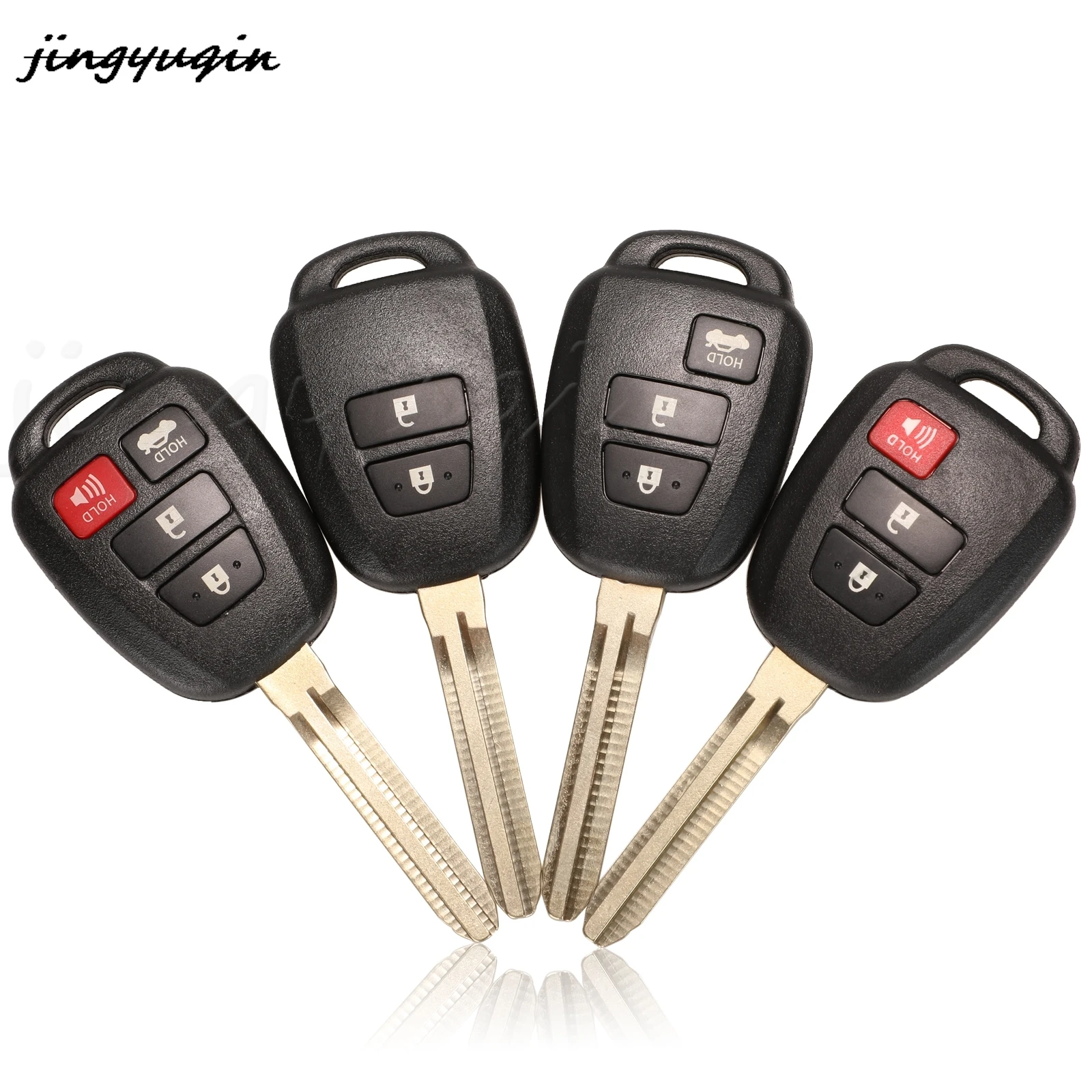 Jingyuqin Replacement Remote Car Key Shell Case with TOY43 Blade