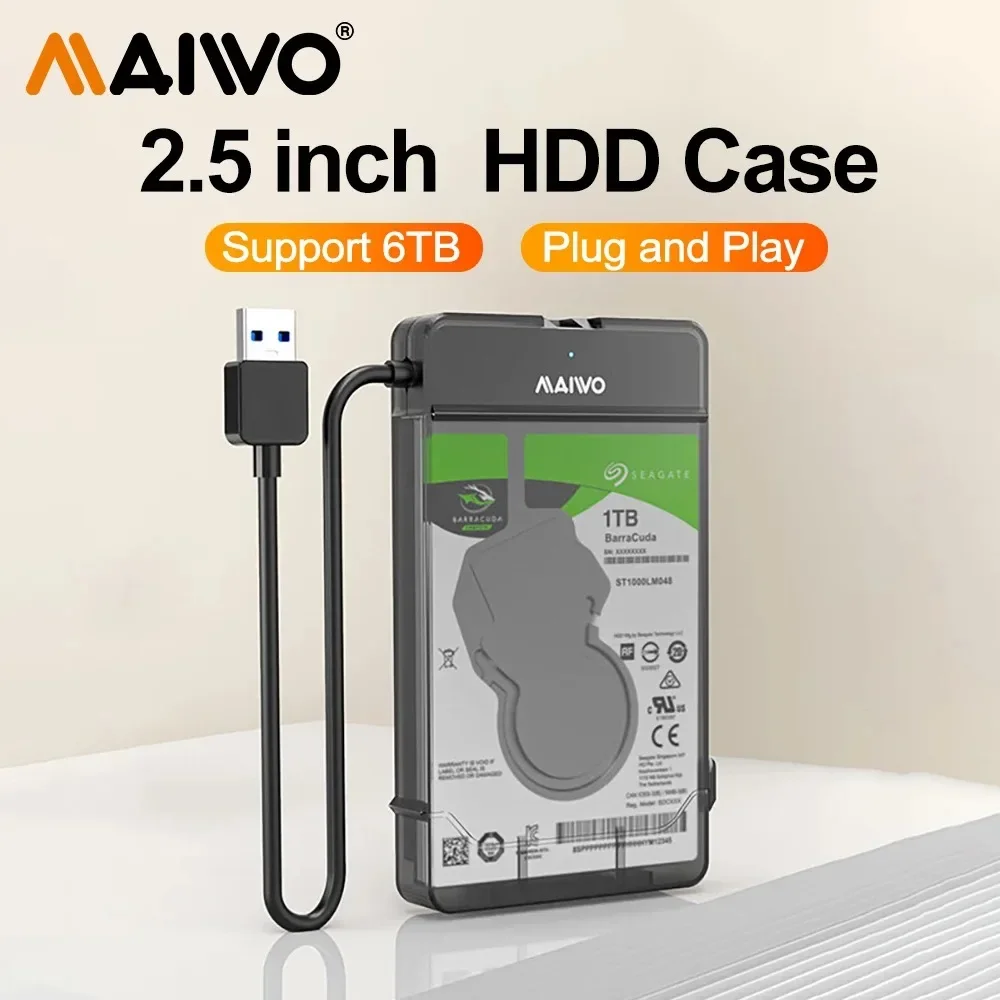 Maiwo 2.5 Pollici Usb3.0 Hdd Case Laptop Hard Drive Scatola Esterna Ssd Solid State Mechanical Sata Serial Port Hard Drive Box Per Pc