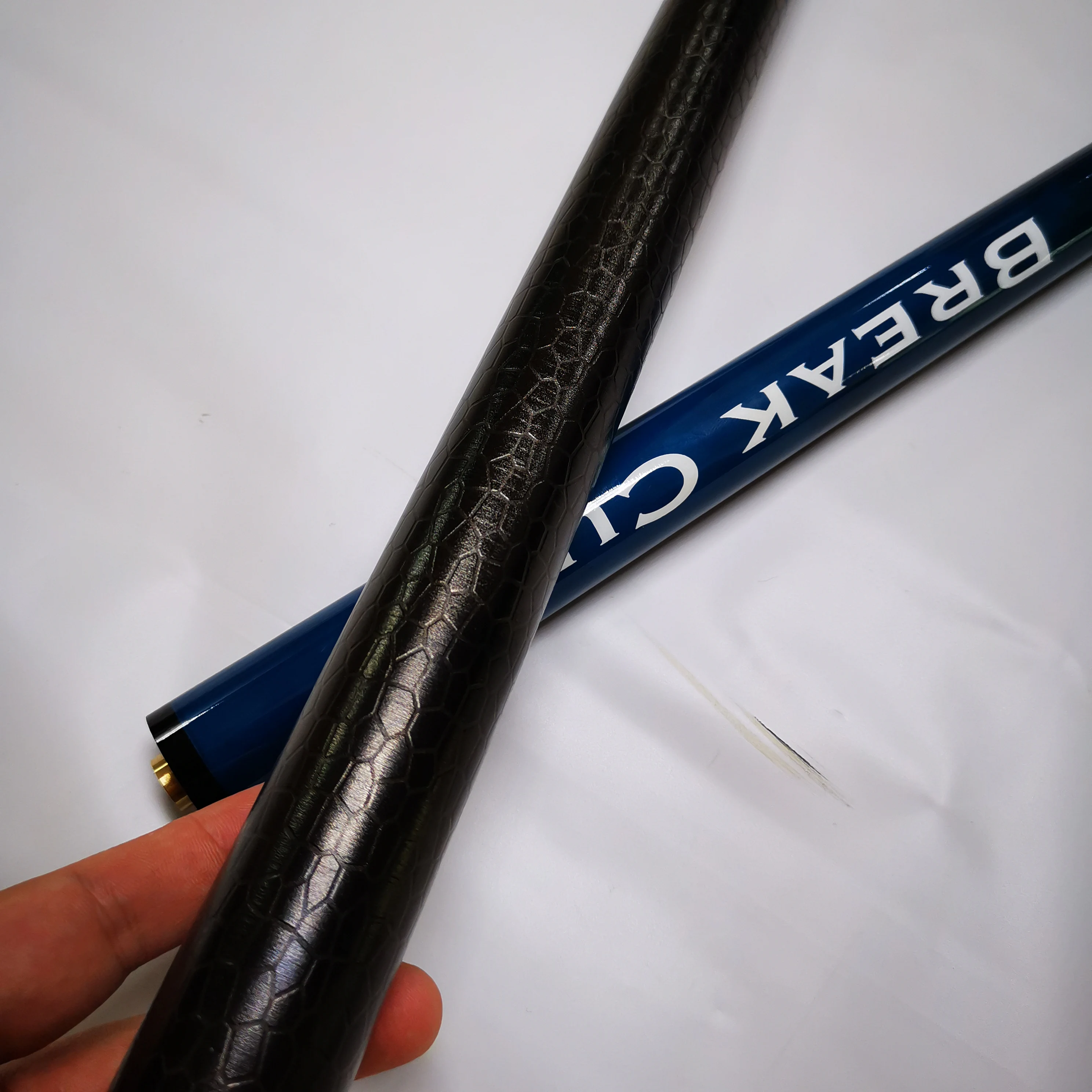 메이플 우드 블루 컬러 3 피스 펀치 브레이크 점프 풀 당구 큐 스틱, 13.5mm