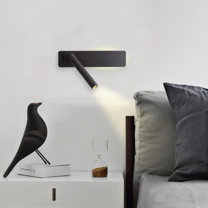 LED Wall Lamp Wall Sconces Light Wall Lamp LED Wall Lamp Reading Light for Bedroom Hotel Headboard Night Book Lamp Rotation Bedside Wall sconce with 3W Spot Led Light
