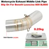 Slip-On For Benelli Leoncino 800 BJ800 Modifire Motorcycle Exhaust Escape Middle Link Pipe Muffler Moto Connecting 51mm System