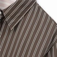 Autumn Blouses Woman Trendy Solid Stripe Turn-Down Collar Long Sleeve Buttons Single Breasted Female Street Shirts - Image 4