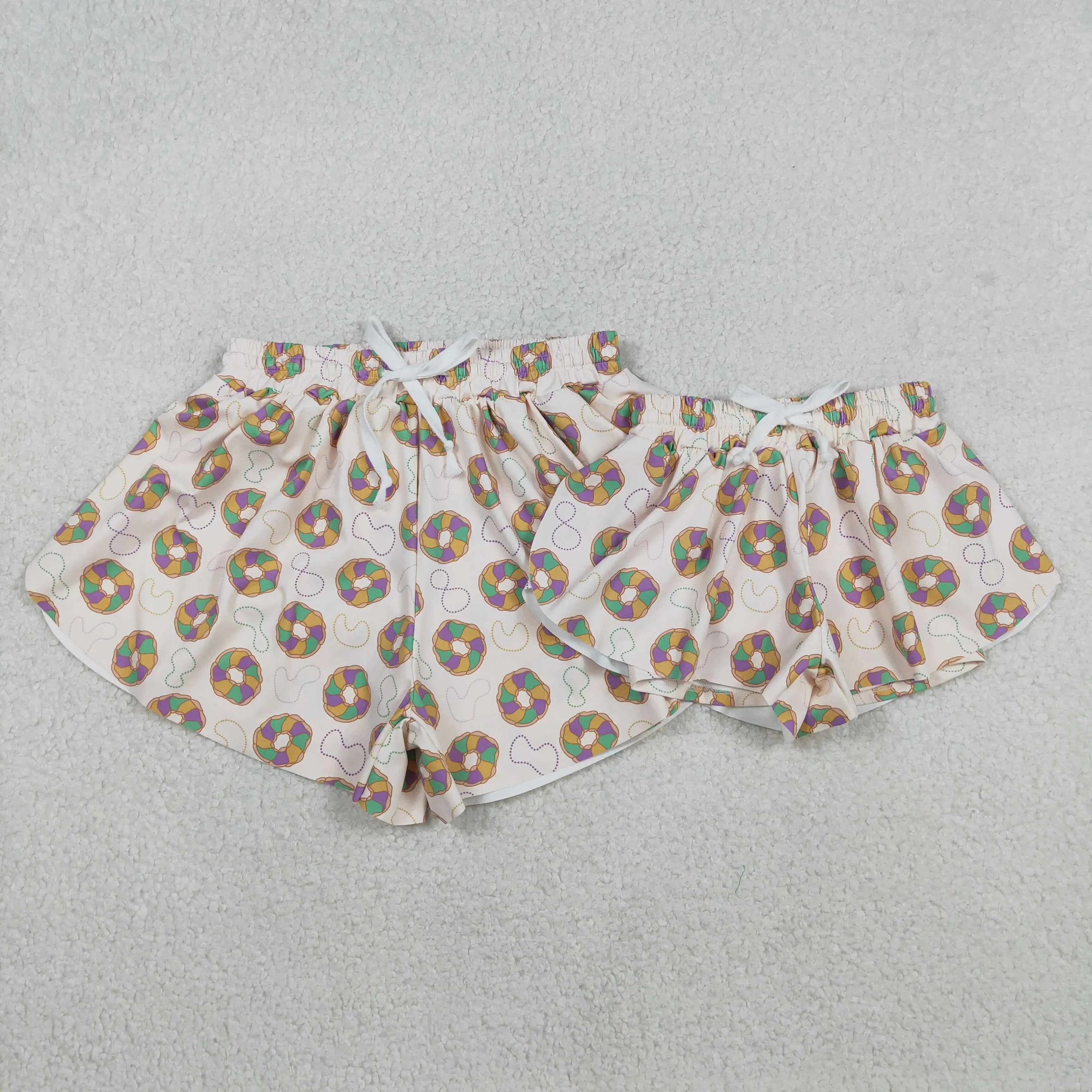z1128-19 SS0683 여름 도매 성인 의류 매칭 요가 보우 반바지 신상 반바지 부티크 매칭  소녀 의류